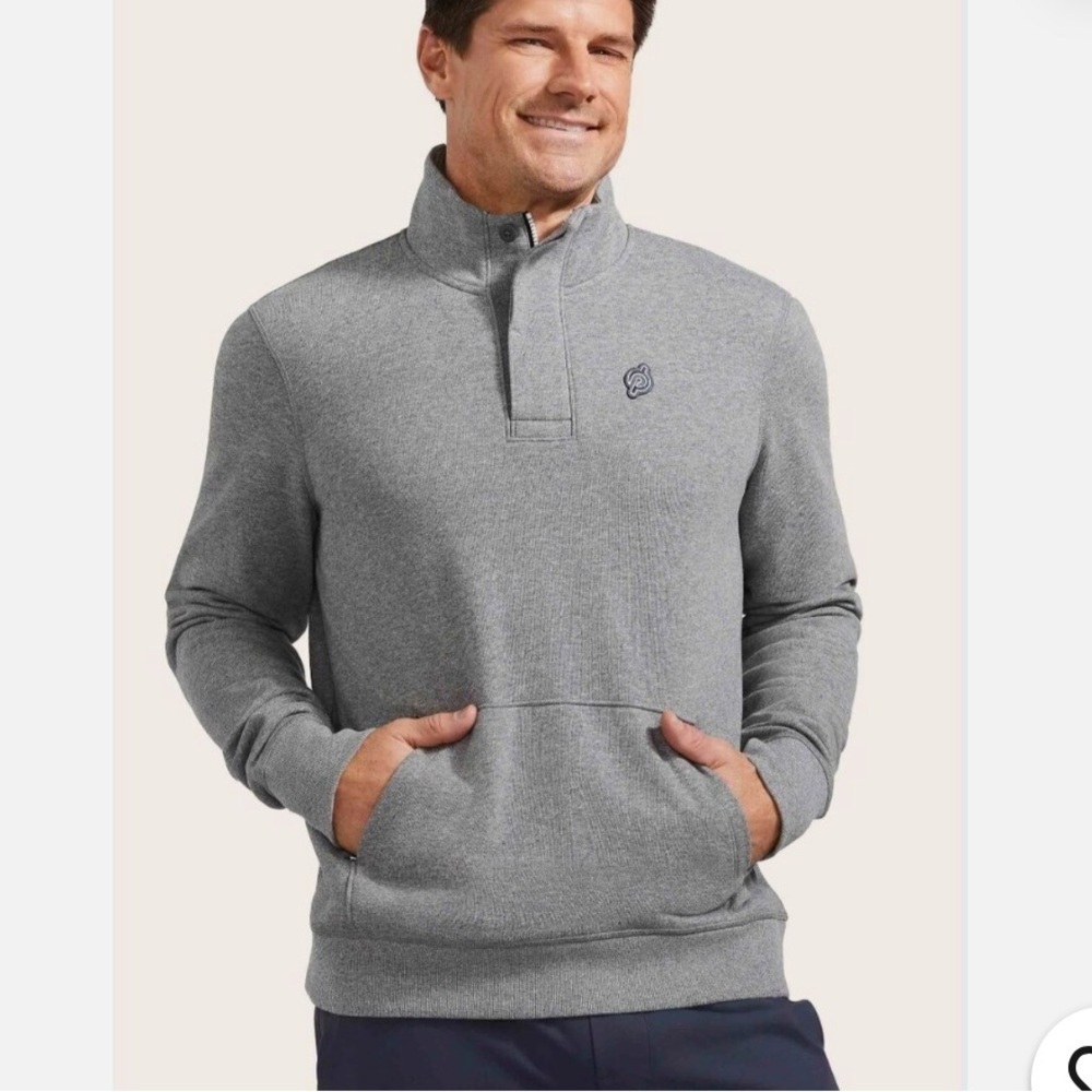 PELOTON by Fourlaps Gray 1/4 Zip RUSH Pullover Sweatshirt Mens Medium